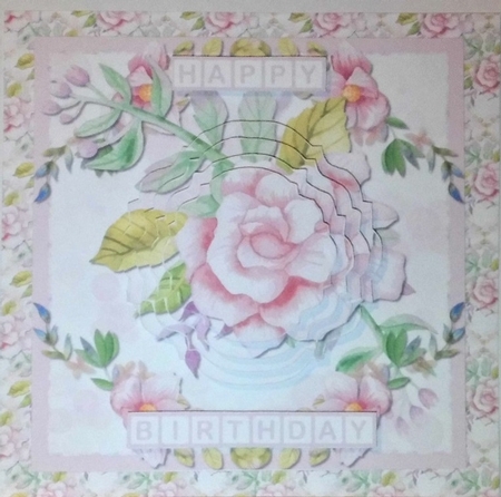 7x7 Pink Rose by Hazel Underwood