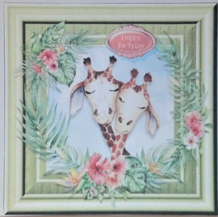 Cute Giiraffe - Design 2 Card Topper by Hazel Underwood