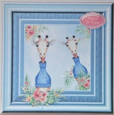 Cute Giiraffe - Design 3 Card Topper by Hazel Underwood