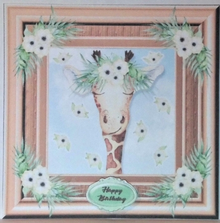 Cute Giiraffe - Design 4 Card Topper by Hazel Underwood