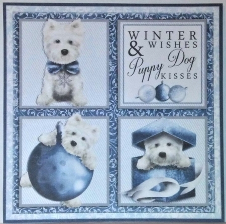 CHRISTMAS WESTIE 6X6 by Hazel Underwood