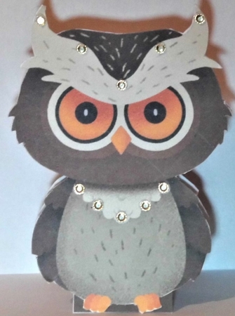 Hoot Owl Easel Card by Hazel Underwood