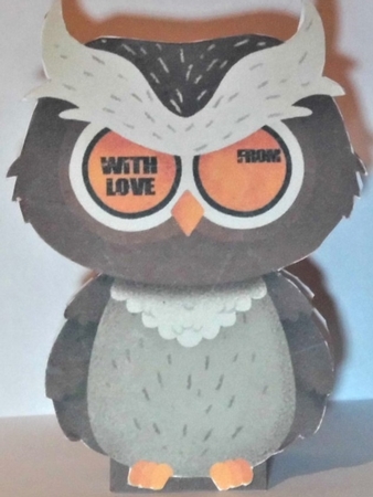 Hoot Owl Easel Card by Hazel Underwood