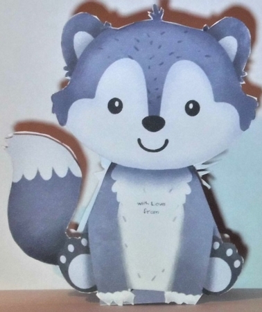 Could be a Fox, Racoon or Possum Easel Card by Hazel Underwood