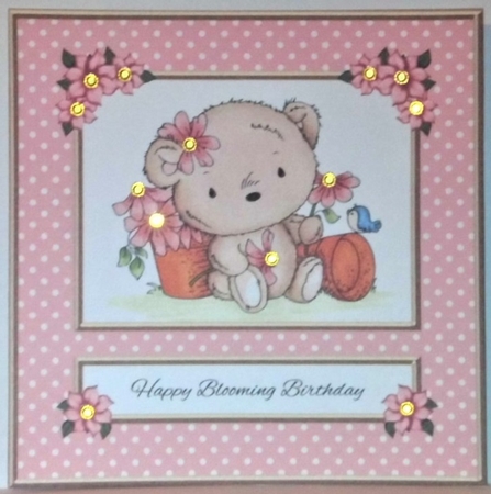 Cute Teddy Bear Birthday Topper by Hazel Underwood