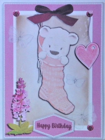 Bear in a sock by Hazel Underwood