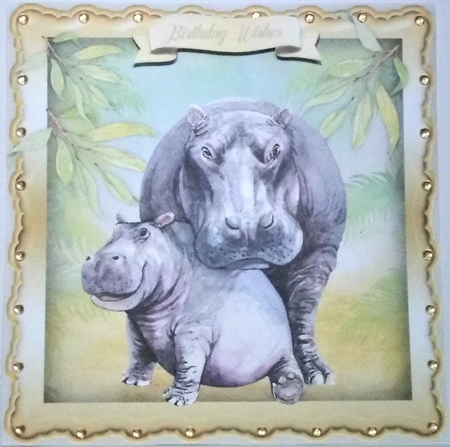 Mom and Baby Hippo by Hazel Underwood