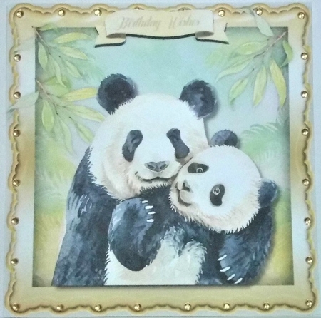 Mom and Baby Panda by Hazel Underwood