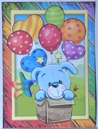 Special Delivery Blue Dog A5 by Hazel Underwood