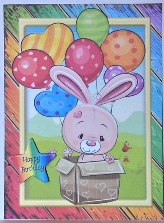 Special Delivery Pink Bunny A5 by Hazel Underwood