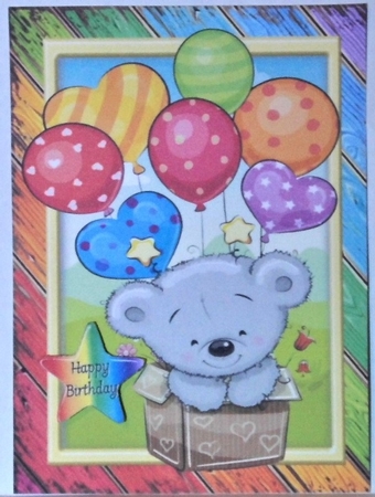 Special Delivery Grey Bear A5 by Hazel Underwood