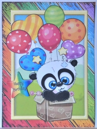 Special Delivery Black & White Panda A5 by Hazel Underwood