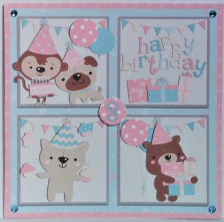 PARTY ANIMALS 6x6 by Hazel Underwood
