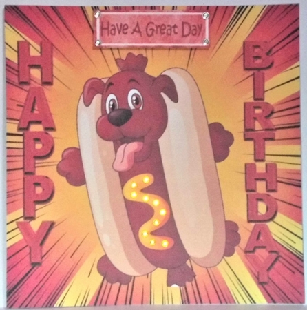 4 Toony Sausage card fronts 8x8  (Adult Humour) Mini kit by Hazel Underwood