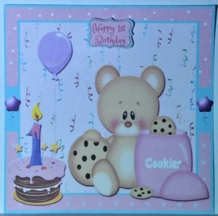 Happy 1st Birthday 2 by Hazel Underwood