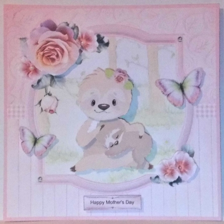 Mothers Day / Birthday -  Sloth Mini Kit & Decoupage by Hazel Underwood