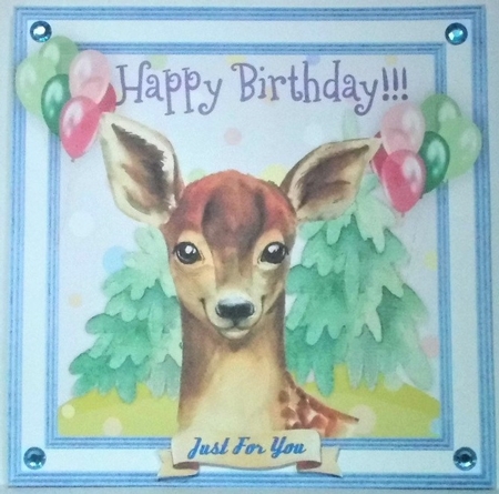 Deers Happy Birthday by Hazel Underwood