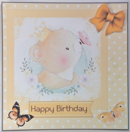 Happy birthday - Cute bear by Hazel Underwood