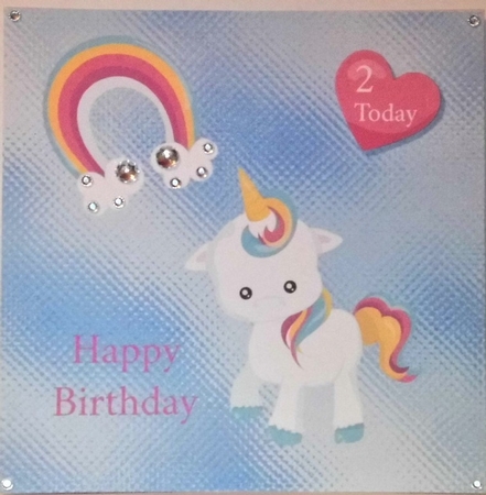 Happy Birthday Unicorn 3 by Hazel Underwood