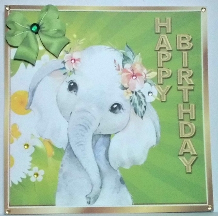  6 Lovely Animals with sunflowers  & Bows Card fronts 8x8 mini kit by Hazel Underwood
