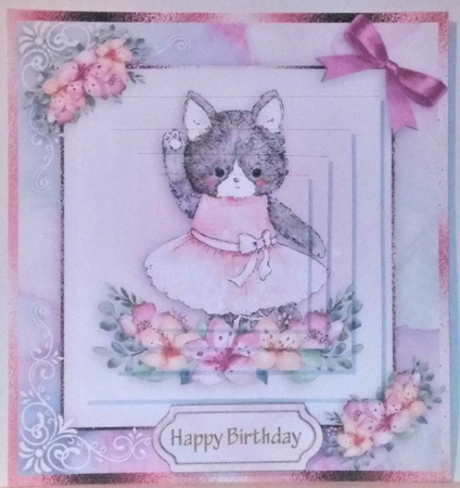 Birthday card with cute flowers by Hazel Underwood