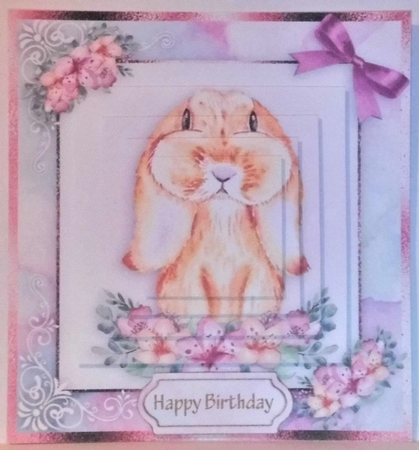Birthday card with cute flowers by Hazel Underwood