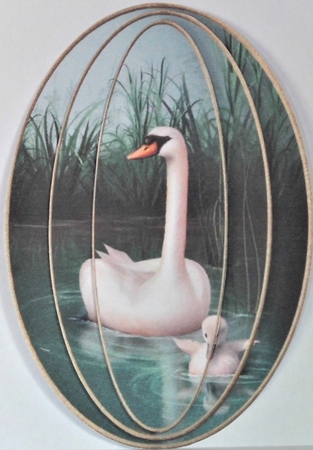 Elongated Oval Stacker - Swansong by Hazel Underwood