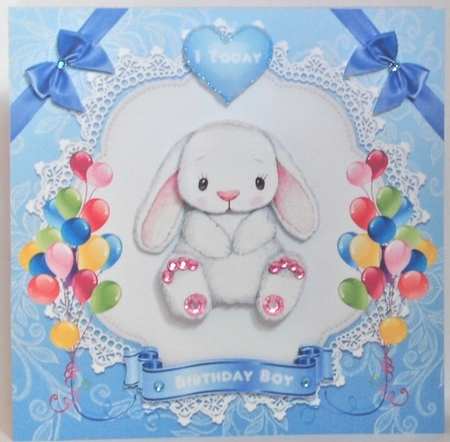 Cute Bunny Birthday Boy 1 - 6 by Hazel Underwood