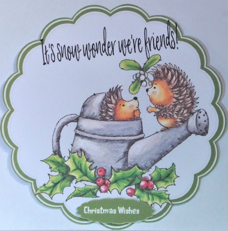 Hedgehogs Mistletoe Kiss by Hazel Underwood