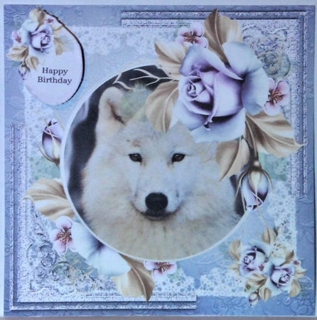 Carol-Pastel Wolf by Hazel Underwood