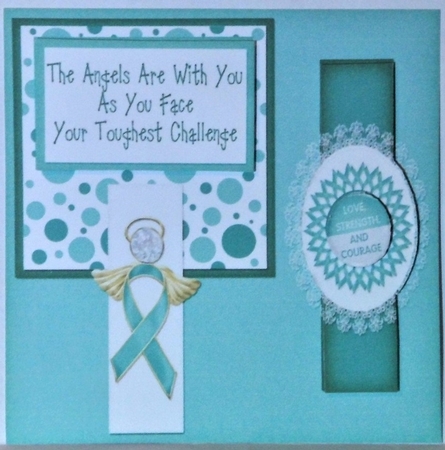 Cancer Support 6 Inch Suqare Toppers Set 1 by Hazel Underwood