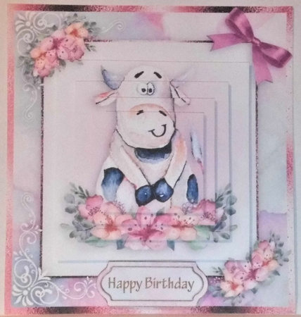 birthday card with cute flowers by Hazel Underwood