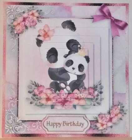 birthday card with cute flowers by Hazel Underwood