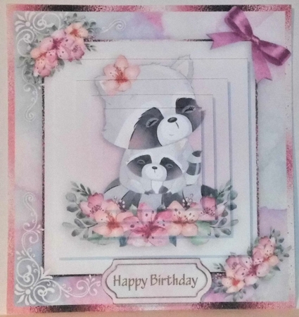birthday card with cute flowers by Hazel Underwood