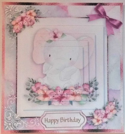 birthday card with cute flowers by Hazel Underwood