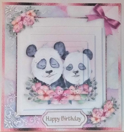 birthday card with cute flowers by Hazel Underwood