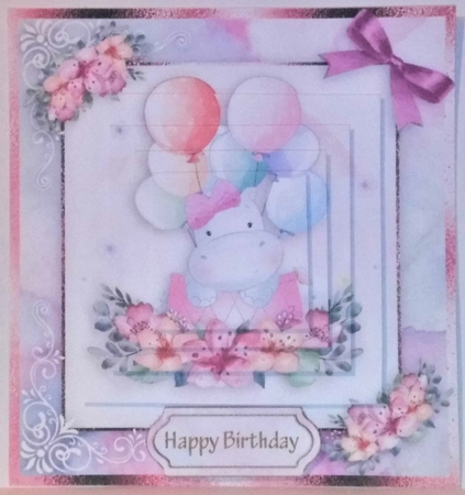 birthday card with cute flowers by Hazel Underwood