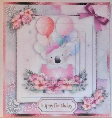 birthday card with cute flowers by Hazel Underwood