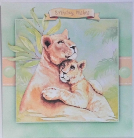 Beautiful Lioness and Cub by Hazel Underwood