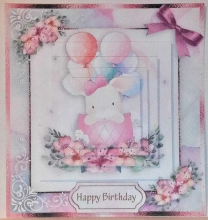 birthday card with cute flowers by Hazel Underwood
