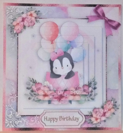 birthday card with cute flowers by Hazel Underwood