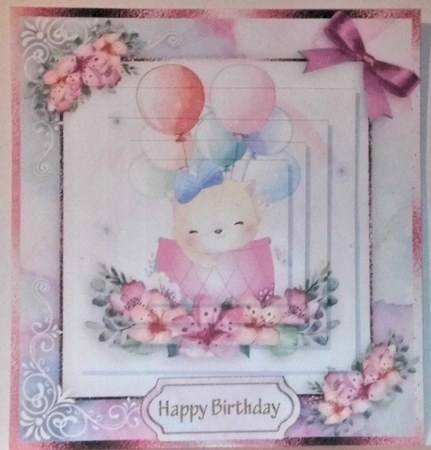 birthday card with cute flowers by Hazel Underwood