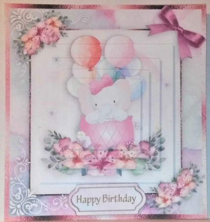 birthday card with cute flowers by Hazel Underwood
