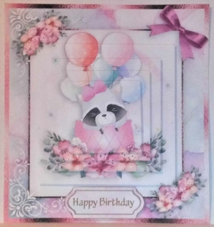 birthday card with cute flowers by Hazel Underwood