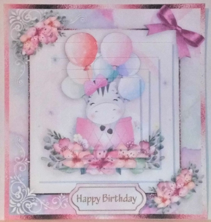 birthday card with cute flowers by Hazel Underwood