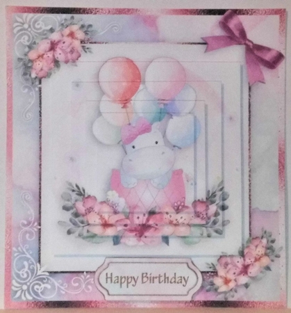 birthday card with cute flowers by Hazel Underwood