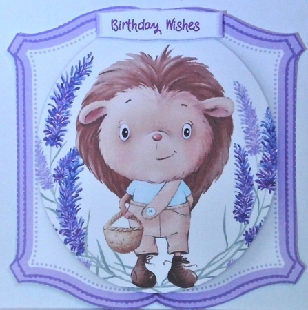 Cute Hedgehog With Basket by Hazel Underwood