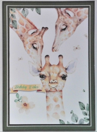 A5, Beautiful  Giraffe Family  by Hazel Underwood