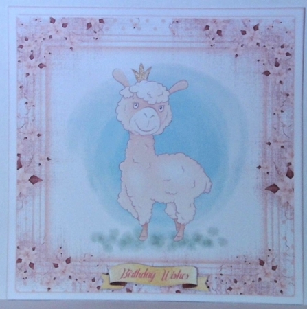 Beautiful Lama in a Flower frae by Hazel Underwood