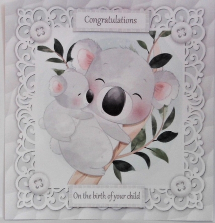 Gorgeous Koalas Cuddling Unisex Baby 8x8 by Hazel Underwood